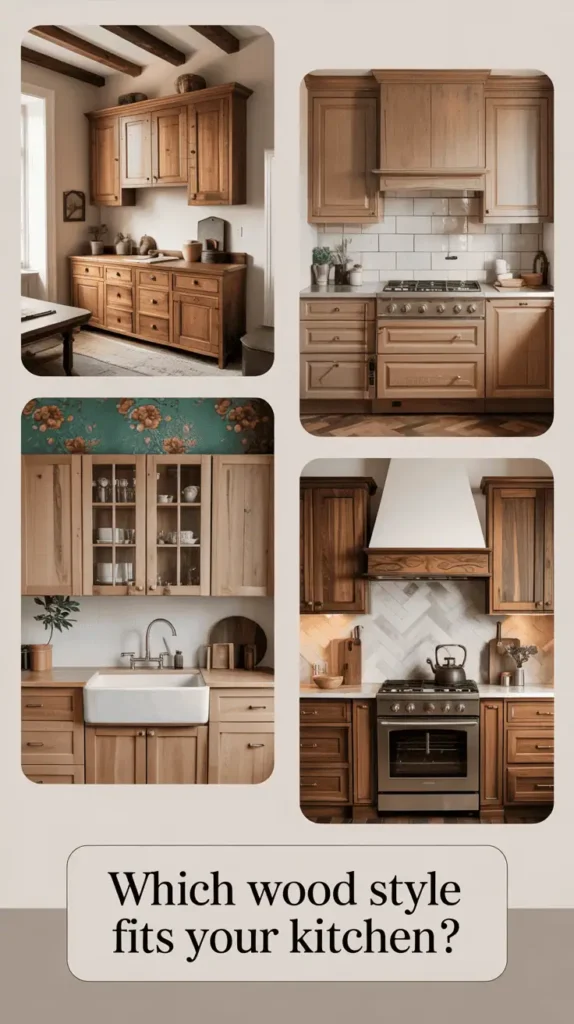 wood kitchen cabinets