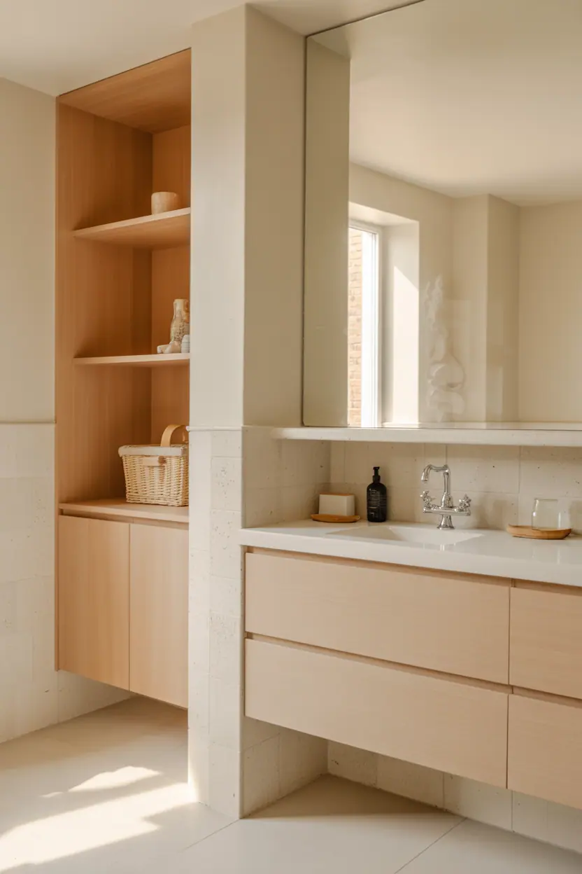 Light Wood Bathrooms for a Spa Feel