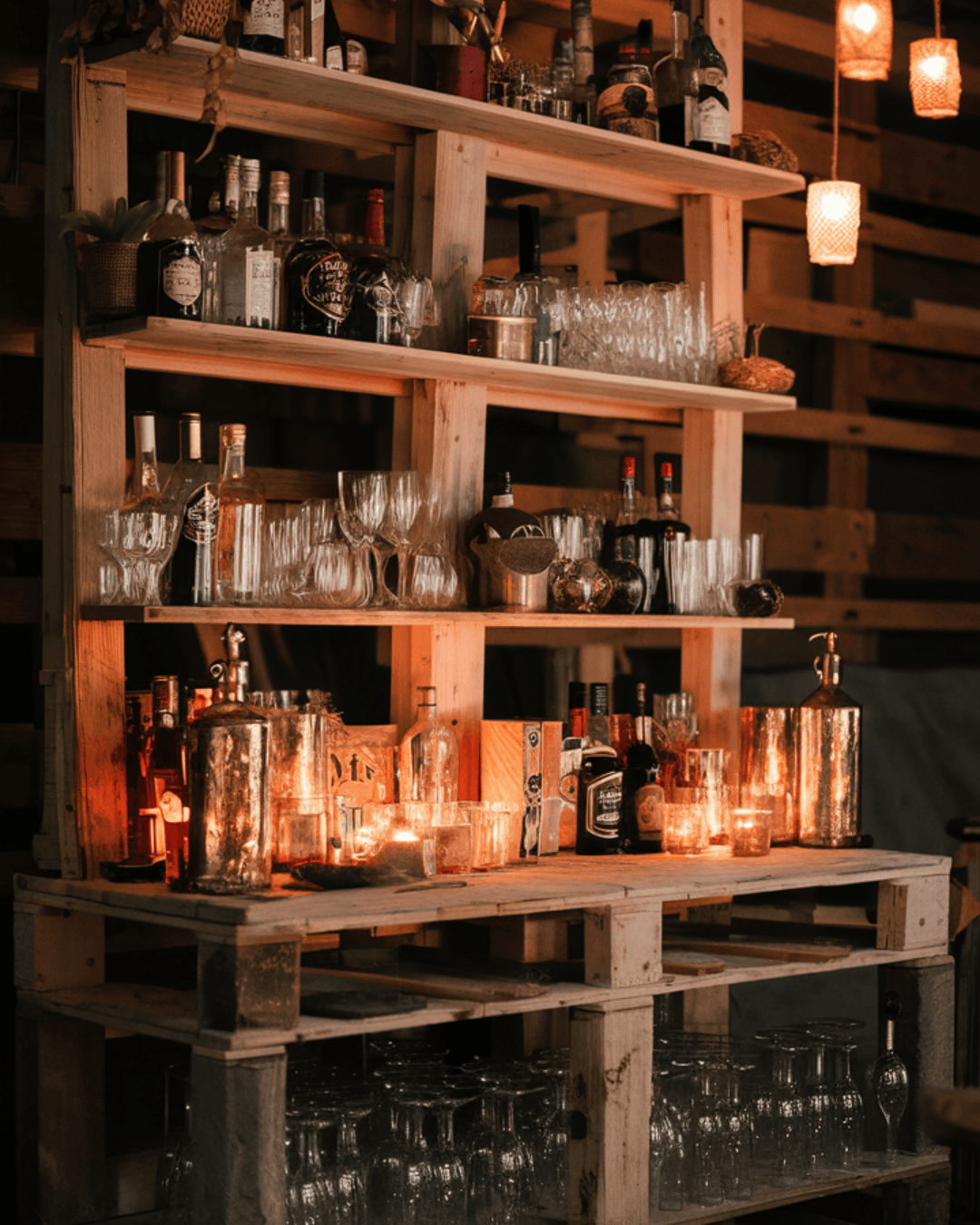 DIY Outdoor Pallet Bar: Create a Stylish Space for Entertaining Outdoors 🍹🌞
