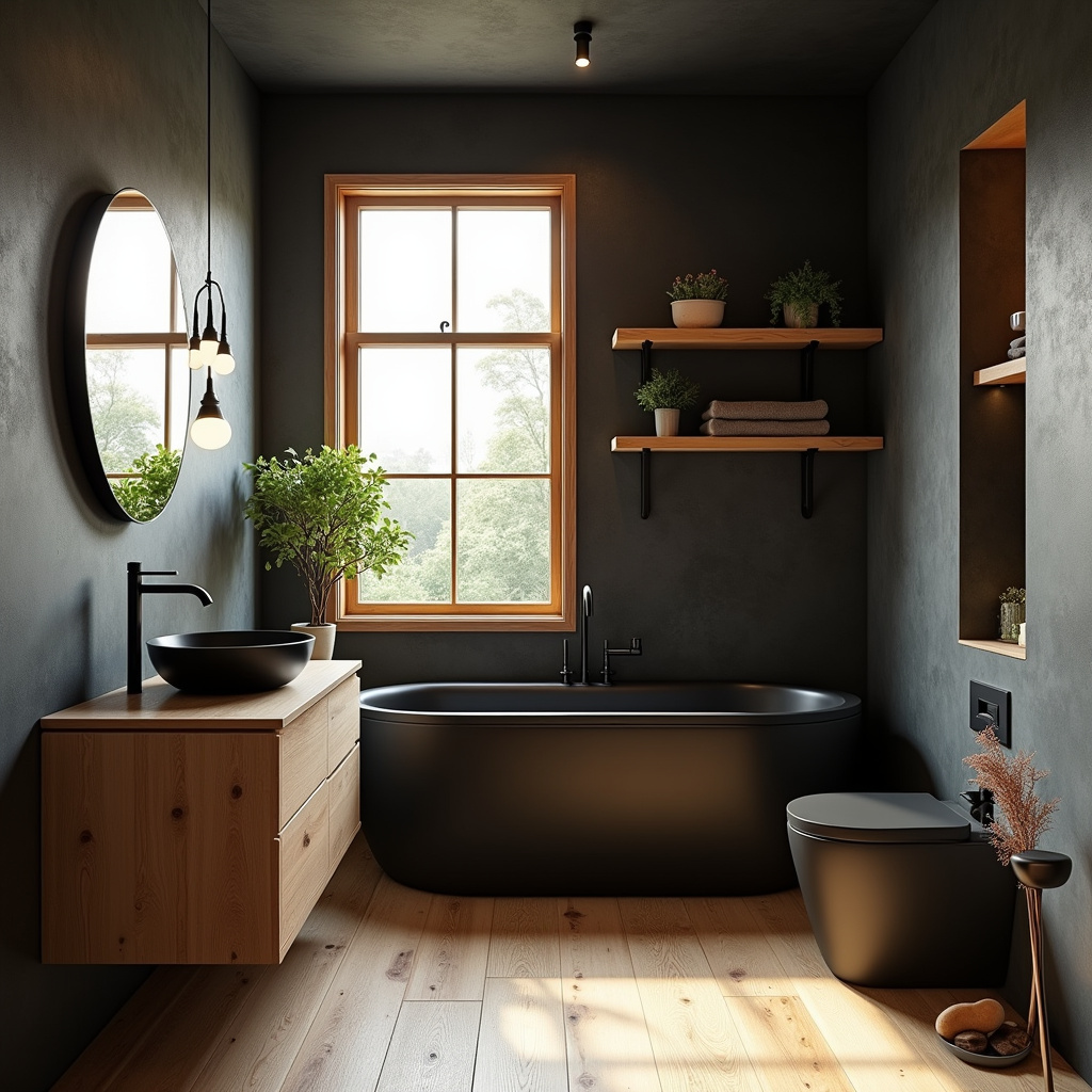 20 Black and Wood Bathroom Ideas for a Sleek Look