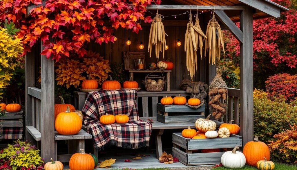 Autumn Decorations in Garden Hut