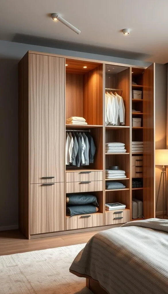Bedroom cabinet storage solutions