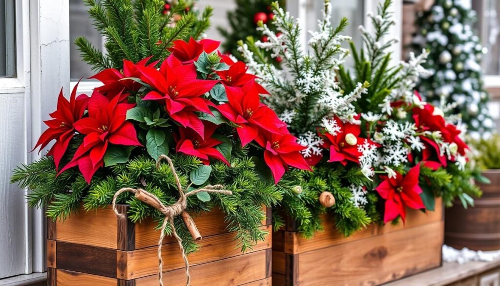 Christmas Centerpiece Planters Christmas Centerpiece Planters