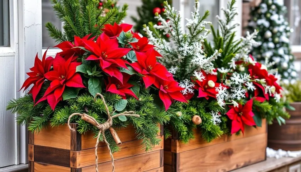 Christmas Centerpiece Planters