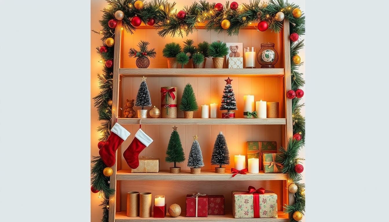 Christmas Ladder Shelf Displays