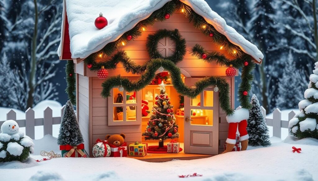 Christmas themed playhouse