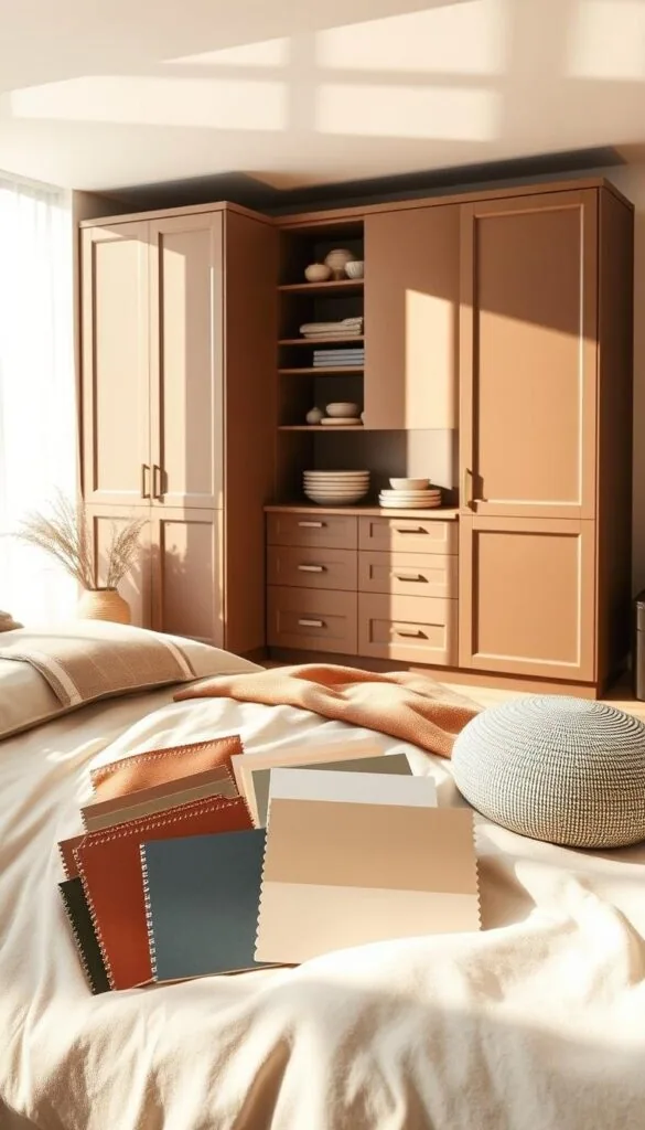 Color palette ideas for bedroom cabinets