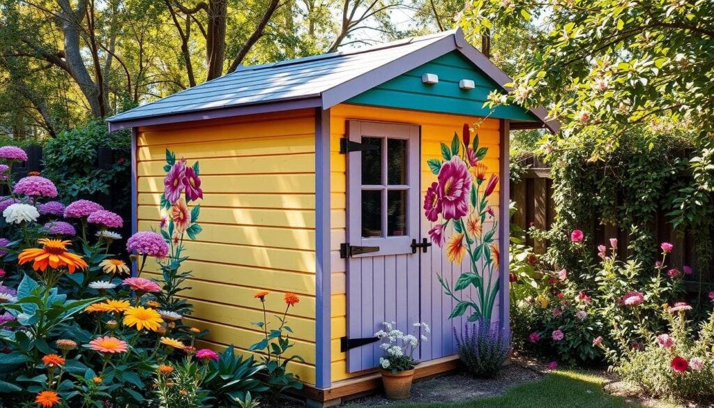 Colorful garden shed Colorful garden shed