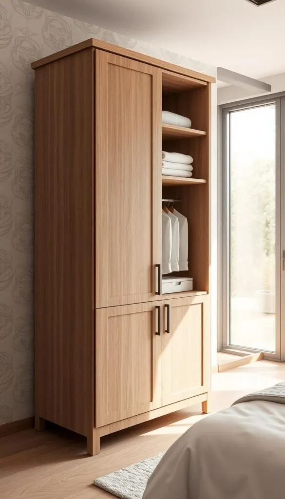 Custom bedroom cabinet for small space organization