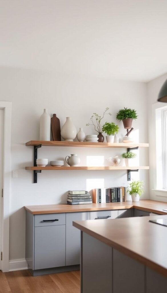 DIY open shelving inspiration