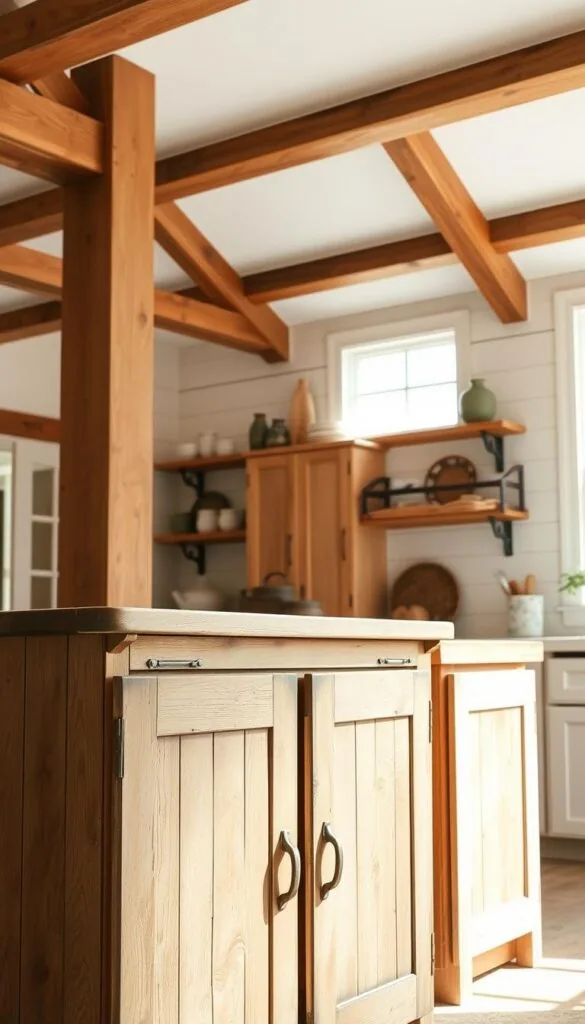 Farmhouse style cupboards and distressed wood cabinetry examples Farmhouse style cupboards and distressed wood cabinetry examples
