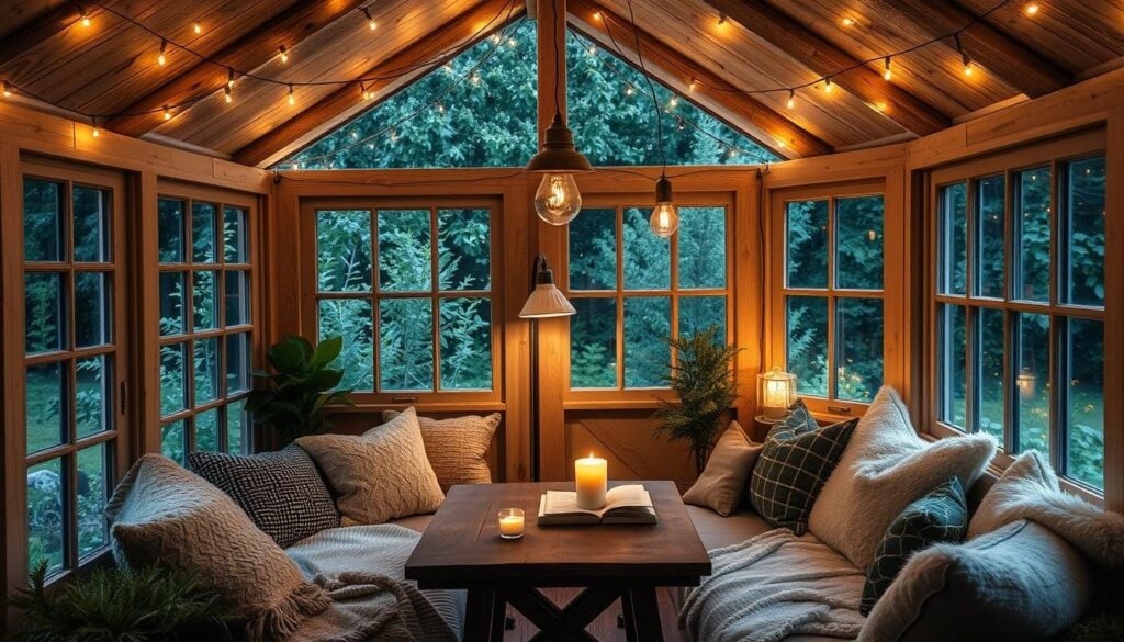 Garden Hut Reading Nook lighting Garden Hut Reading Nook lighting