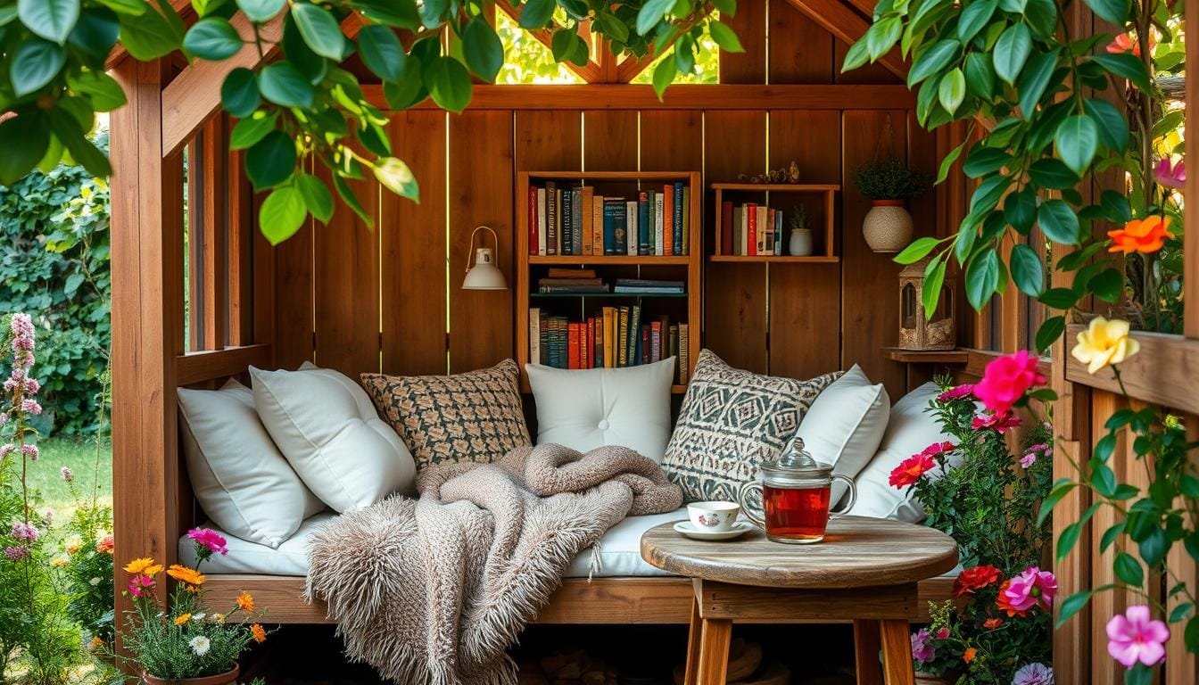 How to Style a Garden Hut as a Cozy Reading Nook