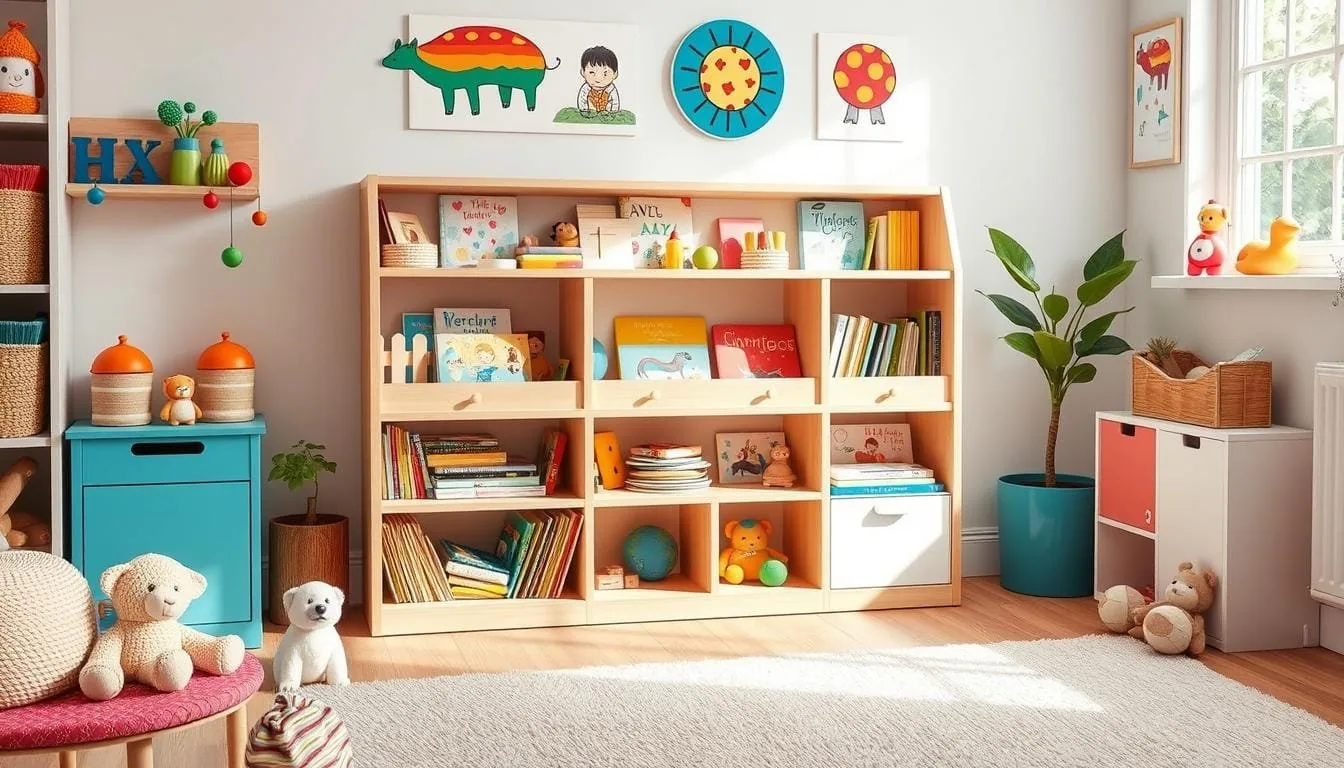 DIY Kids Bookshelf – Montessori-Inspired Storage Solution for Toys & Books