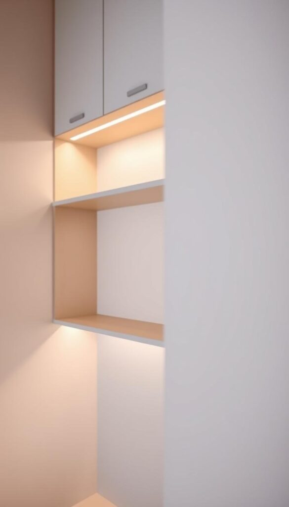 Minimalist cabinet designs with adjustable shelving