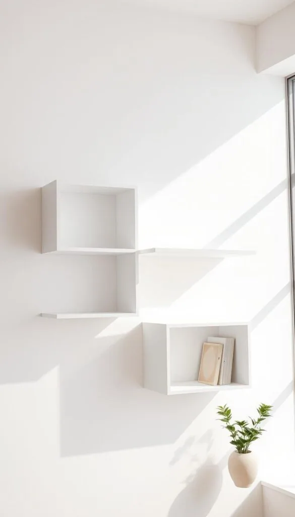 Minimalist shelving units