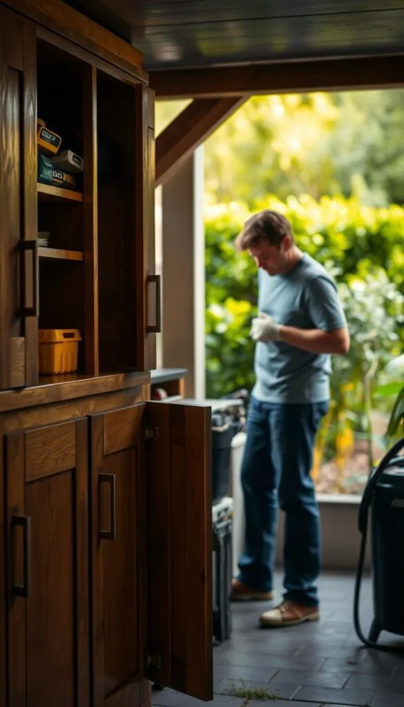Outdoor and storage area cabinets maintenance