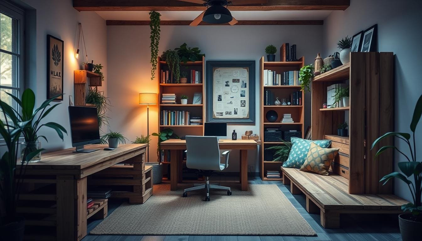 12 Unique DIY Pallet Furniture Ideas for Home Offices
