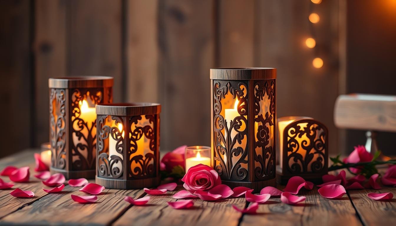 Romantic DIY Wooden Candle Holders for St. Valentine’s Dinner