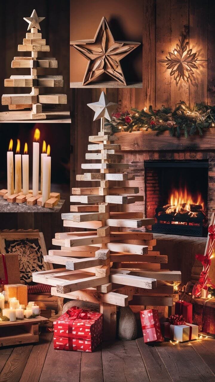 5 DIY Pallet Wood Christmas Decorations