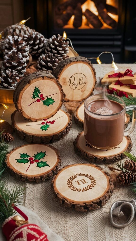 Wooden Coasters with Personal Touches