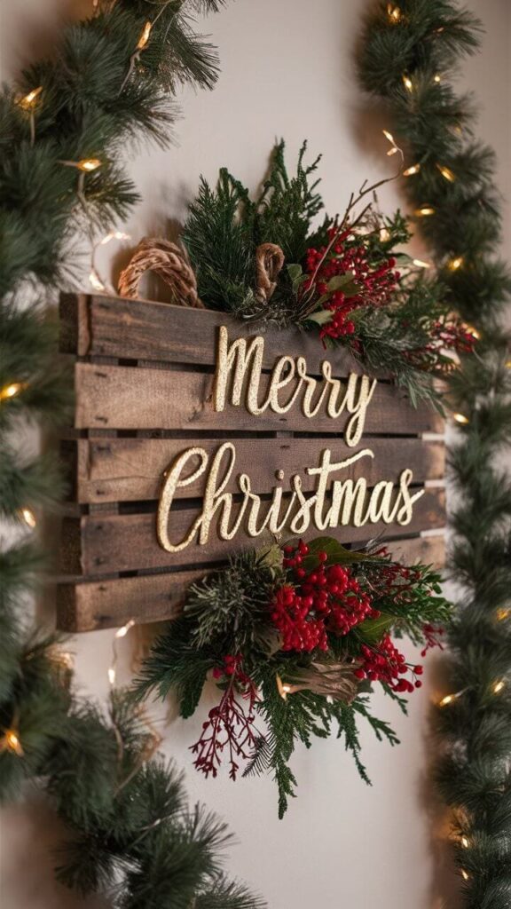 Wall-Mounted Holiday Sign