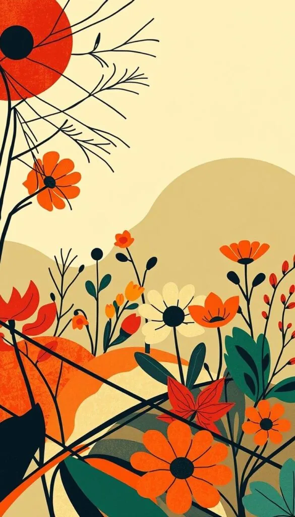 a highly detailed, mid-century modern graphic pattern scene with bold, vibrant colors and artistic elements. in the foreground, a striking geometric composition of intersecting lines, shapes, and hues that create a visually dynamic and captivating focal point. in the middle ground, a collection of abstract, stylized floral and botanical motifs that add depth and visual interest. the background features a muted, gradient-based color field that provides a harmonious, understated foundation for the more prominent graphic elements. the overall lighting is soft and diffused, creating a warm, inviting atmosphere reminiscent of the mid-20th century aesthetic. the scene is captured at a slightly elevated, three-quarter angle to showcase the sophisticated, multi-layered design. a highly detailed, mid-century modern graphic pattern scene with bold, vibrant colors and artistic elements. in the foreground, a striking geometric composition of intersecting lines, shapes, and hues that create a visually dynamic and captivating focal point. in the middle ground, a collection of abstract, stylized floral and botanical motifs that add depth and visual interest. the background features a muted, gradient-based color field that provides a harmonious, understated foundation for the more prominent graphic elements. the overall lighting is soft and diffused, creating a warm, inviting atmosphere reminiscent of the mid-20th century aesthetic. the scene is captured at a slightly elevated, three-quarter angle to showcase the sophisticated, multi-layered design.