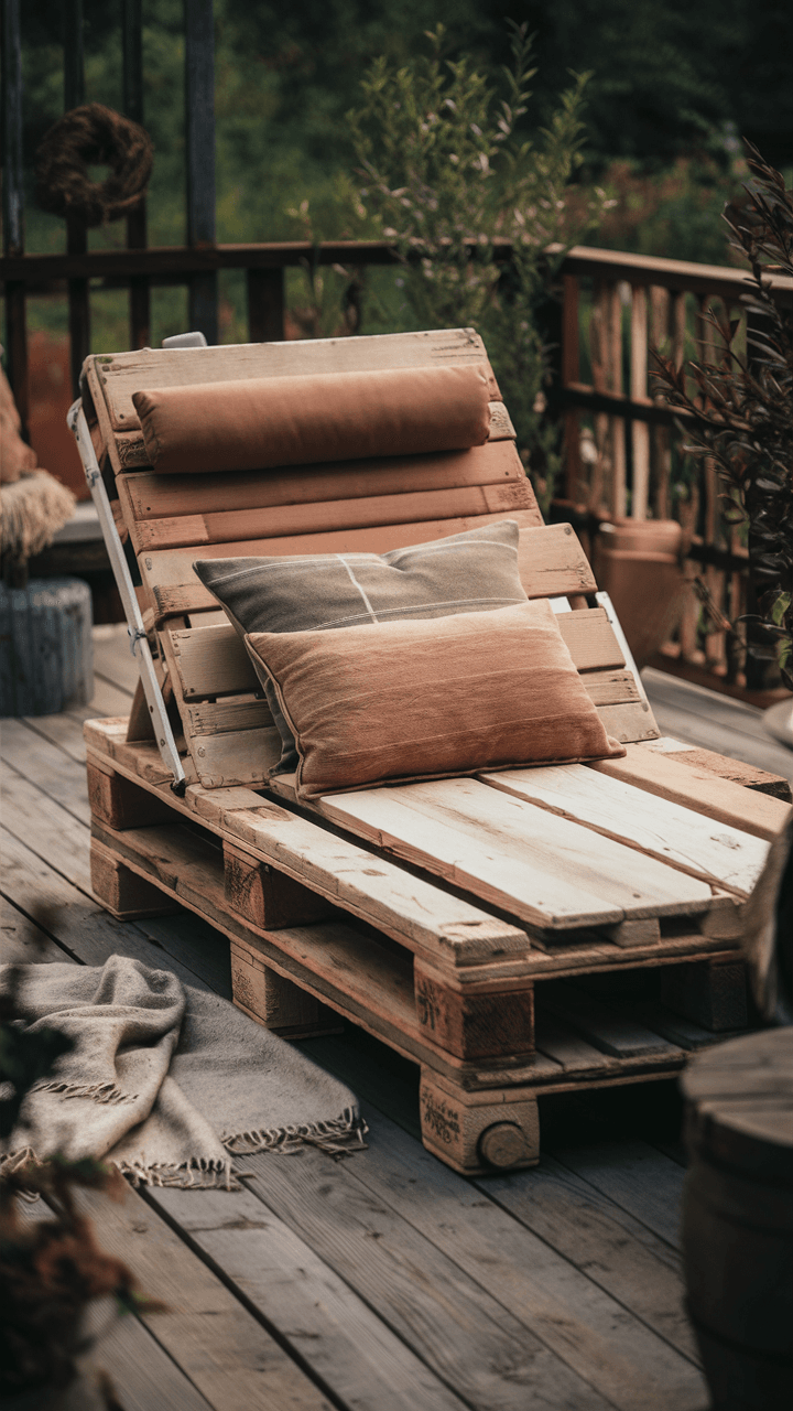 DIY Pallet Chaise Lounge: Create the Perfect Spot for Outdoor Relaxation 🌞🌿