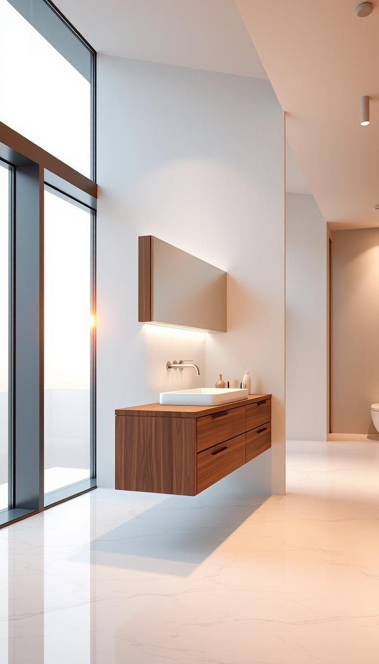 Elevate Your Bathroom with Stylish Floating Cabinets