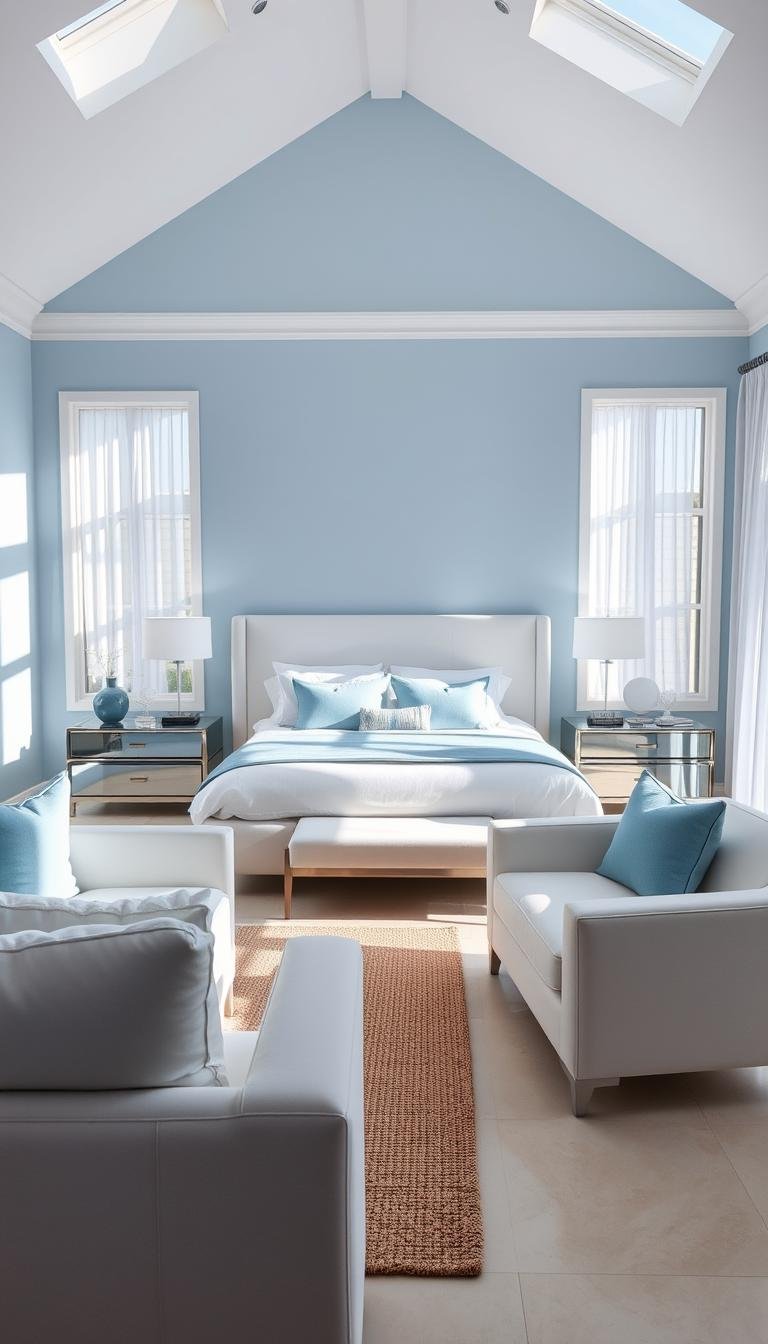 Captivating Blue and White Bedroom Designs