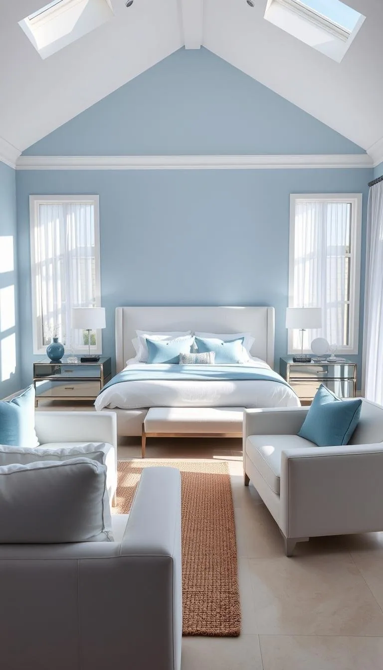 Captivating Blue and White Bedroom Designs