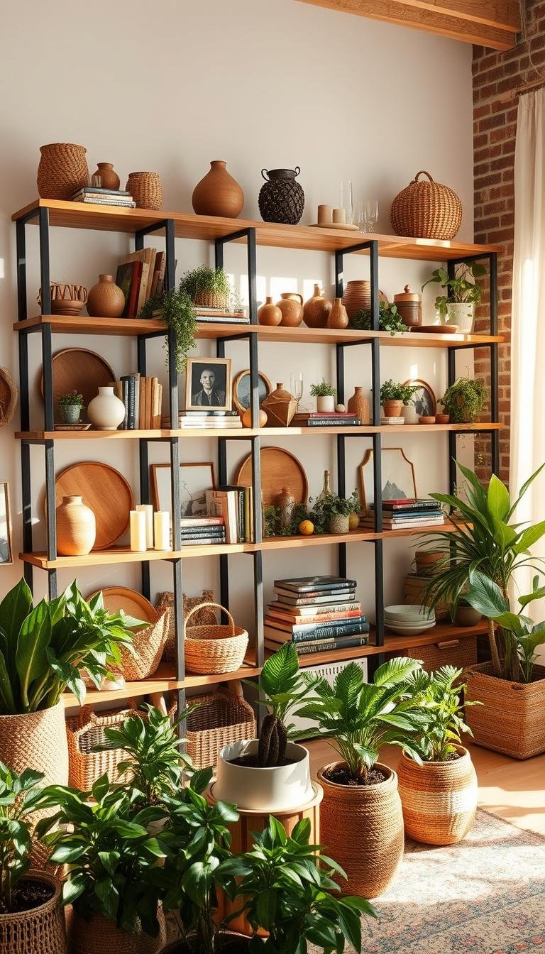 Bohemian Open Shelving: Elevate Your Home Décor