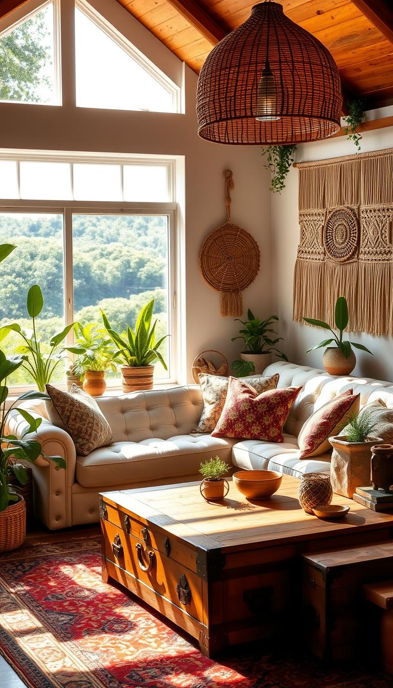 Boho Living Room Decor Ideas That Feel Warm and Whimsical