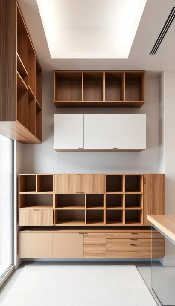 custom floating cabinets