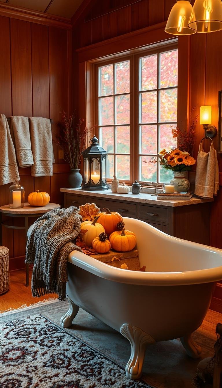 Turn Your Bathroom Into a Fall Retreat with These Easy Tips