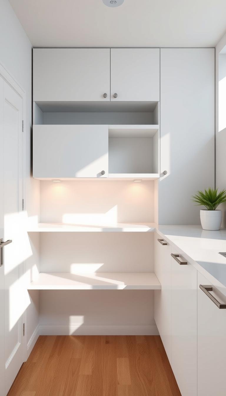 Stylish Floating Cabinets to Optimize Small Space Storage