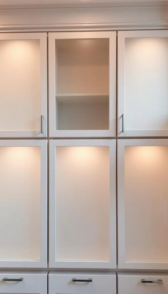 frosted glass kitchen cabinets