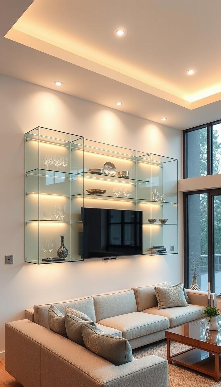 Elevate Your Interior with Glass Floating Cabinets