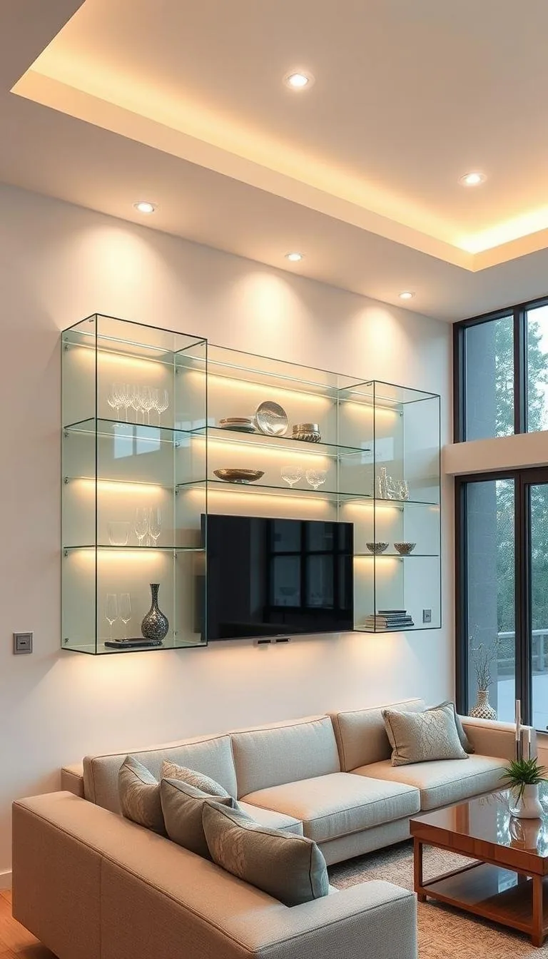 Elevate Your Interior with Glass Floating Cabinets