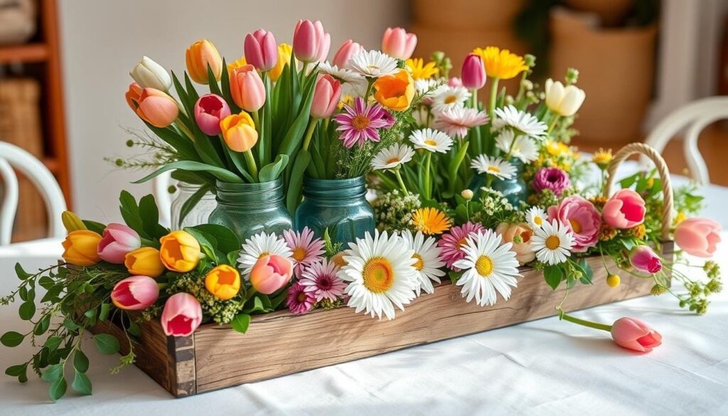 handmade spring table centerpieces
