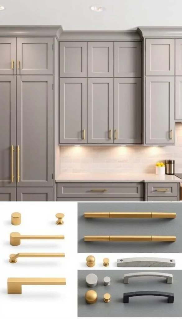 hardware options for grey kitchen cabinets