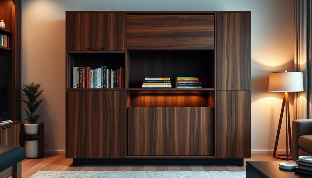 hidden storage bookshelf design
