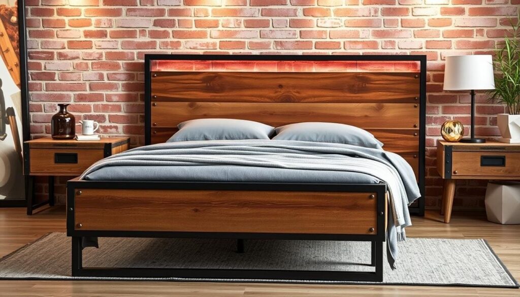 industrial style bed frames