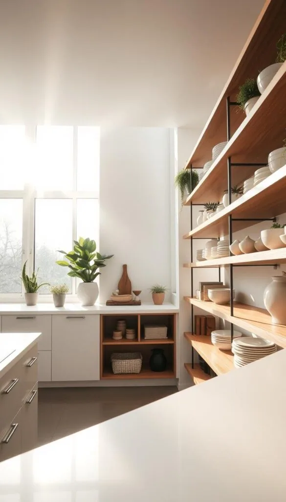kitchen open shelving concept