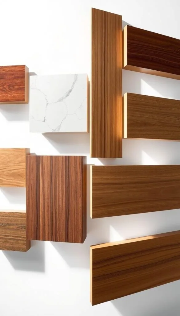 luxury floating cabinetry material options