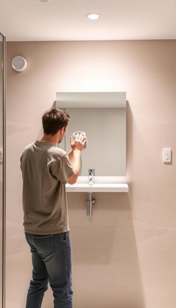 maintaining bathroom floating cabinets