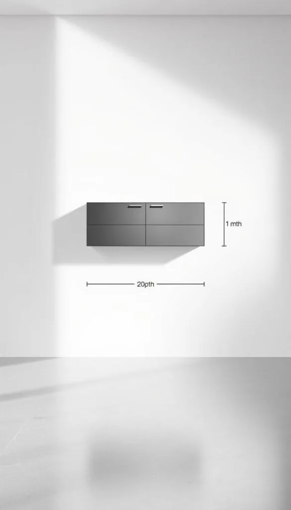 metal floating cabinet measurement guide