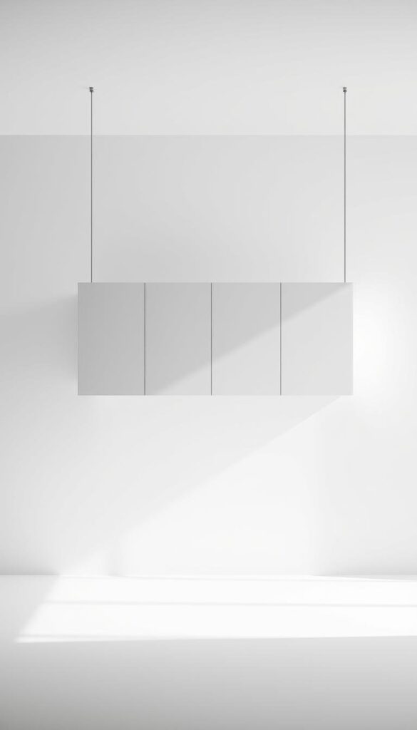 minimalist floating cabinets