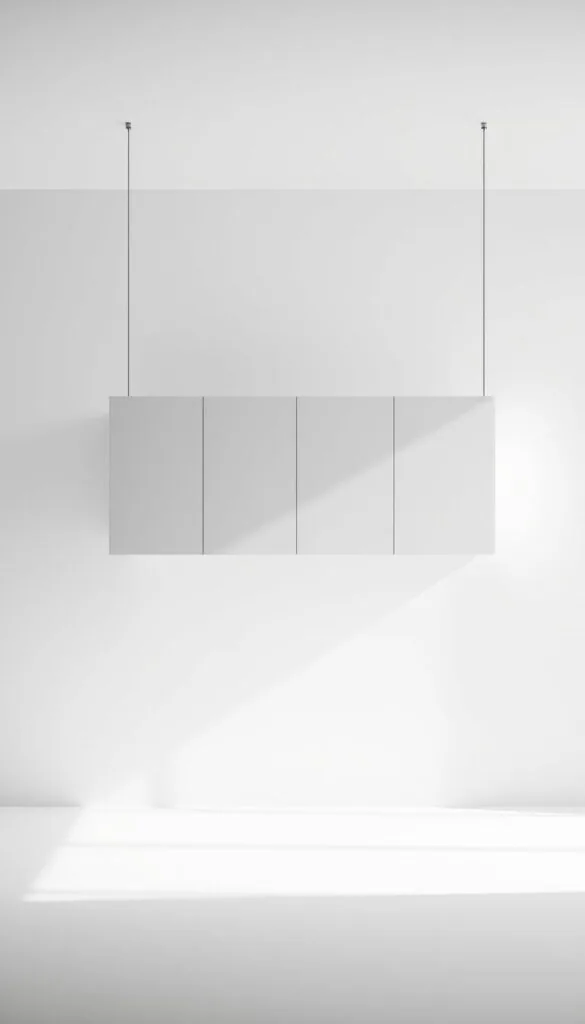 minimalist floating cabinets