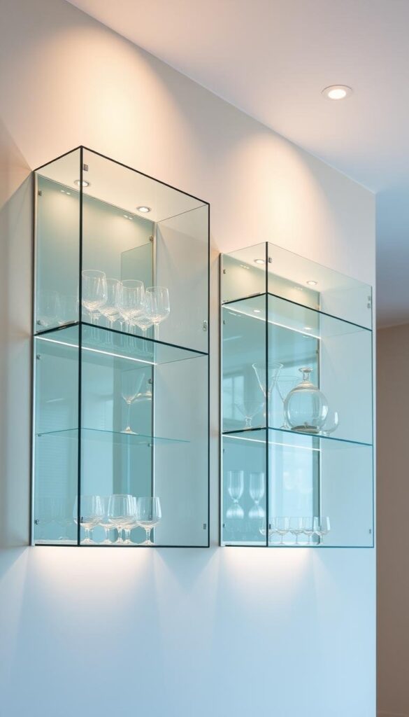 modern glass cabinets